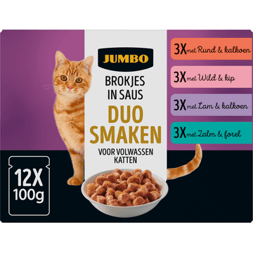Jumbo Brokjes in Saus Duo Smaken 12 x 100 g