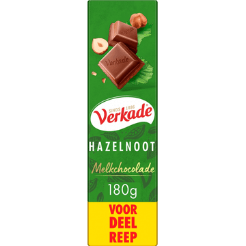 Verkade Hazelnoot Melkchocolade Voordeelreep 180 g