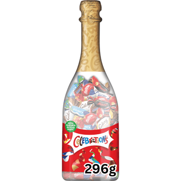 Celebrations Fles chocolaatjes mix cadeauverpakking 296g