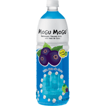 Mogu Mogu Zwarte Bessensmaak met Nata de Coco 1 L