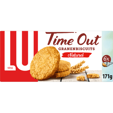 LU Time Out Koekjes Naturel (6X2 Stuks ) 171g