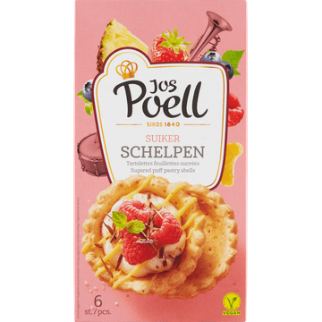 Jos Poell Suiker Schelpen 6 Stuks 100 g