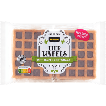 Jumbo Eierwafels met Hazelnootsmaak 4 Stuks