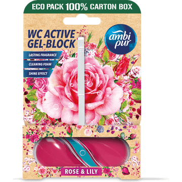Ambi pur WC Active Gel-Block Rose & Lily 45 g