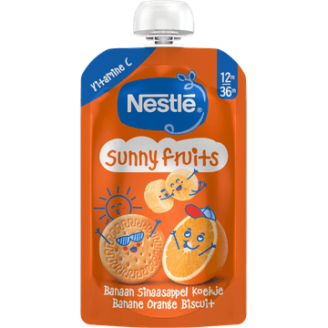 Nestlé Sunny Fruits Banaan Sinaasappel Koekje 12m - 36m 110 g