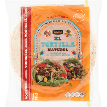 Jumbo XL Tortilla Naturel 12 Stuks