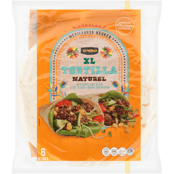 Jumbo XL Tortilla Naturel 6 Stuks