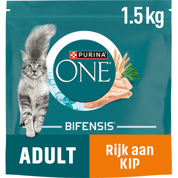 Purina® ONE Adult Rijk aan Kip kattenvoer 1,5 kg