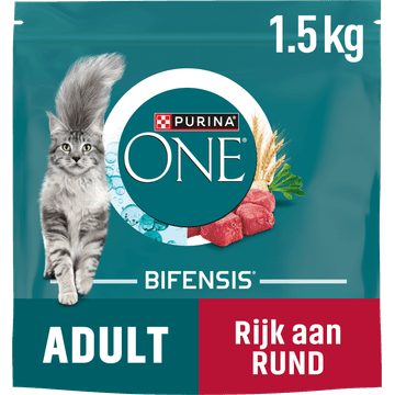 Purina® ONE Adult Rijk aan Rund kattenvoer 1,5 kg