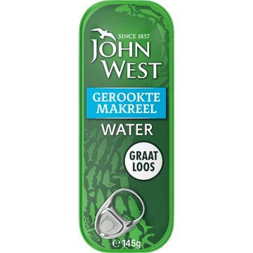 John West Gerookte Makreel Water 145 g