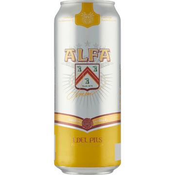 Alfa Edel Pils Premium Dutch Lager Blik 50 cl