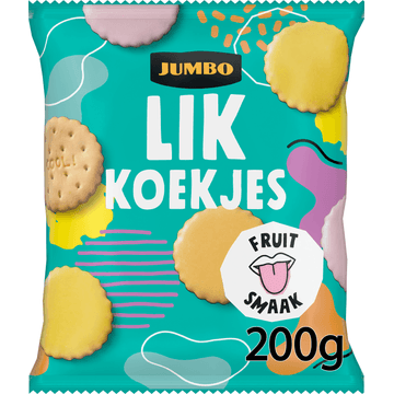 Jumbo Lik Koekjes Fruit Smaak 200 g