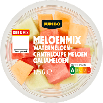 Jumbo Meloenmix Watermeloen Cantaloupe Meloen Galiameloen 175 g