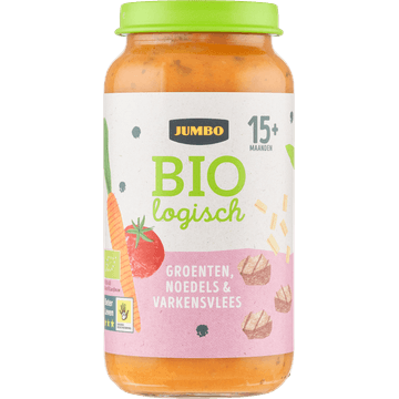 Jumbo Babyvoeding Biologisch Groenten, Noedels & Varkensvlees 15+ Maanden 250 g