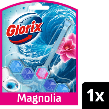 Glorix Actief Blauw Water Toiletblok Magnolia 1 stuk
