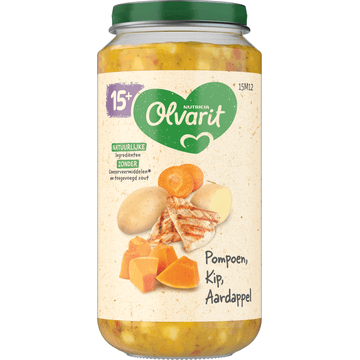 Olvarit Pompoen Kip Aardappel 15+ Maanden 250 g