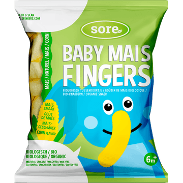 Sore Baby Mais Fingers Biologisch Tussendoortje 6m+ 35 g