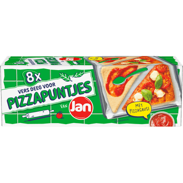 Jan Vers Deeg voor Pizzapuntjes met Pizzasaus 8 Stuks
