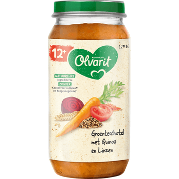 Olvarit 12+ Maanden Groenteschotel met Quinoa en Linzen