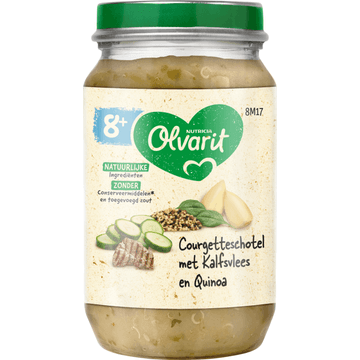 Olvarit 8+ Maanden Courgetteschotel met Kalfsvlees en Quinoa