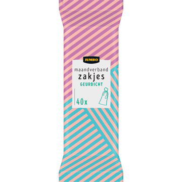 Jumbo Maandverband Zakjes Geurdicht 40 Stuks