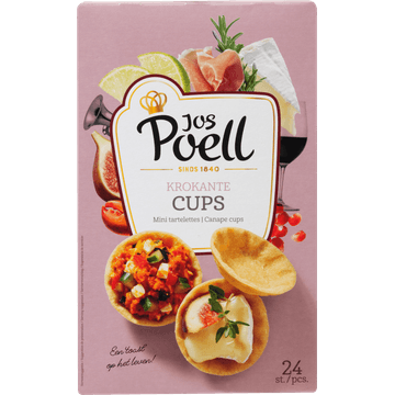 Jos Poell Krokante Canape Cups 24 Stuks 72 g