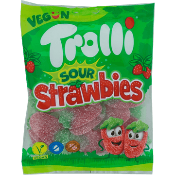 Trolli Sour Strawbies Fruitgom 175 g