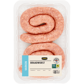Jumbo Varkens Braadworst 2 Stuks