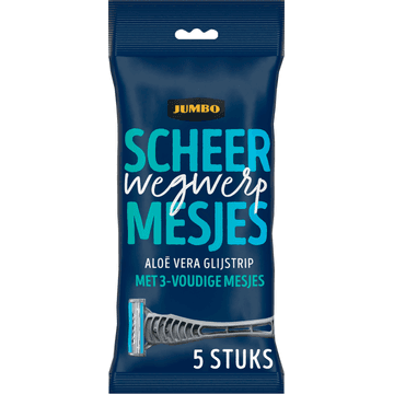 Jumbo Wegwerp Scheermesjes met Aloë Vera 5 Stuks