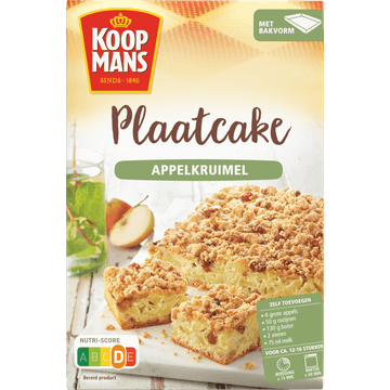 Koopmans Plaatcake Appelkruimel Bakmix 450 g