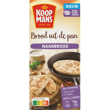 Koopmans Brood uit de Pan Naanbrood flatbread bakmix