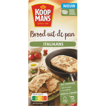 Koopmans Brood uit de Pan Italiaans flatbread bakmix