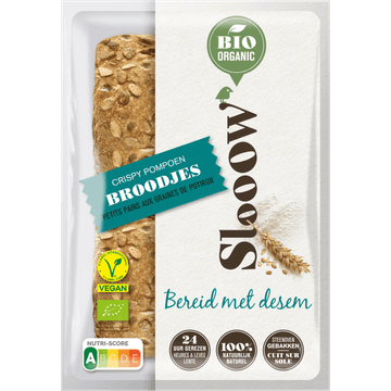 SlooOW Bio Organic Crispy Pompoen Broodjes 320 g