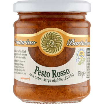 Venturino Bartolomeo Pesto Rosso met Extra Vierge Olijfolie (22,5%) 180 g