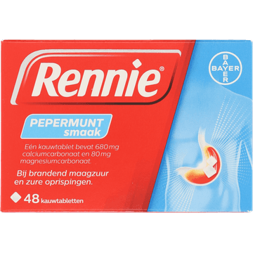 Rennie Maagbeschermer Kauwtablet Pepermunt 48 Stuks