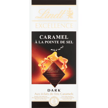 Lindt EXCELLENCE Karamel Zeezout pure chocoladereep 100 gram