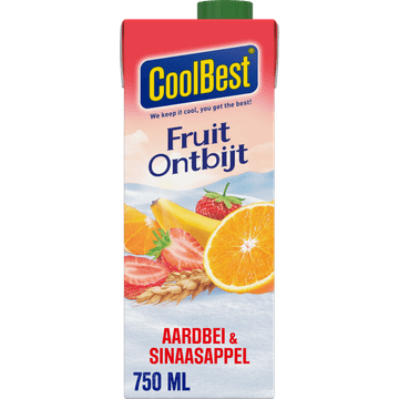 CoolBest FruitOntbijt Aardbei-Sinaasappel 0,75L