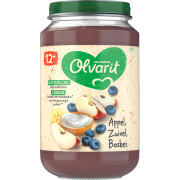 Olvarit Appel Zuivel Bosbes 12+ Maanden 200 g