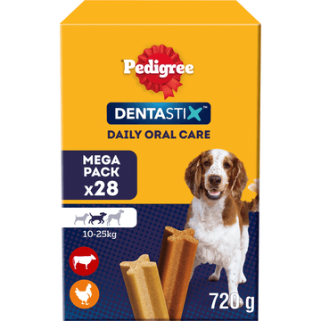 Pedigree Dentastix Medium Kauwstaaf - Gebitsverzorgende Hondensnack - 28 Stuks