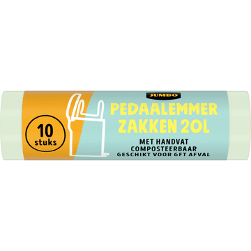 Jumbo Pedaalemmerzakken Biologisch 20 L met Handvat 10 Stuks