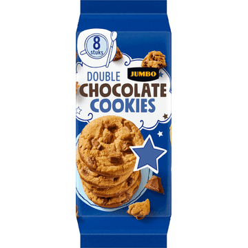 Jumbo Double Chocolate Cookies 8 Stuks