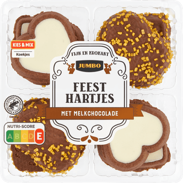 Jumbo Feesthartjes met Melkchocolade 133 g