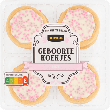 Jumbo Geboortekoekjes Roze 191 g