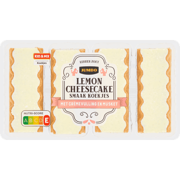Jumbo Lemon Cheesecake Smaak Koekjes met Crèmevulling en Musket 200 g