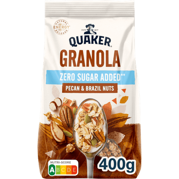 Quaker Zero Sugar Added Granola Pecan- & Paranoten 400 gr