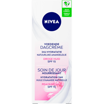 NIVEA Voedende Dagcrème SPF15 - 50ml - Gezichtscreme- Gezichtsverzorging - Met natuurlijke amandelolie - Droge huid