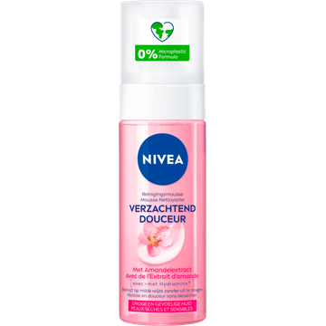 NIVEA Verzachtende Reinigingsmousse - Gezichtsreiniger - Amandelolie - Face Wash - Hydramine - Voor de droge en gevoelige huid