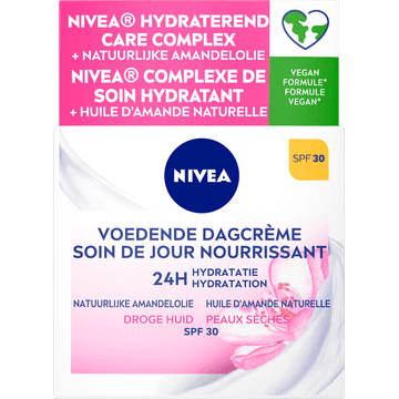 NIVEA Voedende Dagcrème SPF30 - 50ml - Gezichtscreme - Met natuurlijke amandelolie - Droge huid