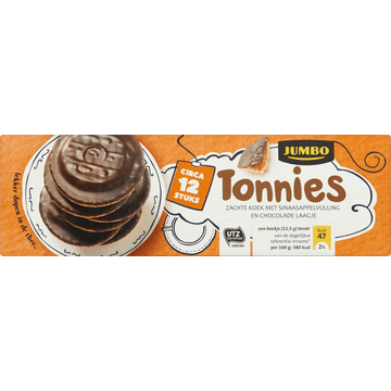 Jumbo Tonnies met Sinaasappelvulling en Chocolade 150 g