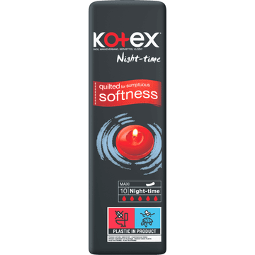 Kotex Maxi Night Time Maandverband 10 Stuks